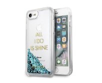 Kryt Guess GUHCP7GLUQBL Apple iPhone SE 2022/SE 2020/8/7 blue hard case Liquid Glitter Party