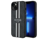 Kryt Guess GUHMP15SP4RPSK Apple iPhone 15 / 14 / 13 hardcase 4G Printed Stripes MagSafe black