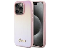 Kryt Guess GUHCP14LPSAIRSP Apple iPhone 14 Pro hardcase Saffiano Iridescent Script pink