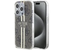 Kryt Guess GUHCP15LH4PSEGW Apple iPhone 15 Pro hardcase IML 4G Gold Stripe brown