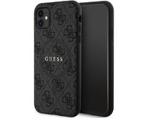 Kryt Guess GUHMN61G4GFRK Apple iPhone 11 / XR hardcase 4G Collection Leather Metal Logo MagSafe black