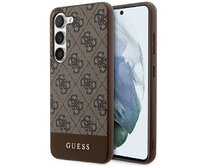 Kryt Guess GUHCS24MG4GLBR Samsung Galaxy S24+ Plus hardcase 4G Stripe Collection brown