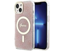 Kryt Guess GUHMP15SH4STP Apple iPhone 15 / 14 / 13 hardcase IML 4G MagSafe pink