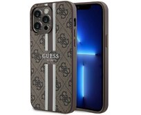 Kryt Guess GUHMP15XP4RPSW Apple iPhone 15 Pro Max hardcase 4G Printed Stripes MagSafe brown