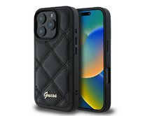 Kryt Case Guess GUHCP16LPSQSQSK Apple iPhone 16 Pro hardcase Quilted Metal Logo black