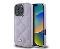 Kryt Case Guess GUHCP16LPSQSQSU Apple iPhone 16 Pro hardcase Quilted Metal Logo light purple