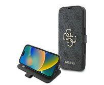 Kryt Guess GUBKP16S4GMGGR Apple iPhone 16 book 4G Metal Logo black