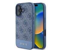 Kryt Guess GUHCP16SG4GLBL Apple iPhone 16 hardcase 4G Bottom Stripe blue