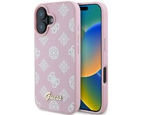 Kryt Guess GUHMP16MPGPYSP Apple iPhone 16 Plus hardcase Peony Script Logo MagSafe pink