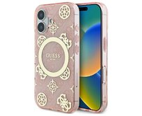 Kryt Guess GUHMP16SH4PYEEP Apple iPhone 16 hardcase IML Peony On 4G Background MagSafe pink