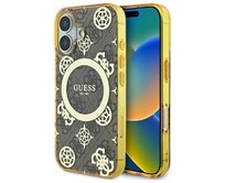 Kryt Guess GUHMP16SH4PYEEW Apple iPhone 16 hardcase IML Peony On 4G Background MagSafe brown