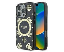 Kryt Guess GUHMP16LH4PYEEK Apple iPhone 16 Pro hardcase IML Peony On 4G Background MagSafe black