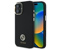 Kryt Guess GUHCP16SM4DGPK Apple iPhone 16 hardcase Silicone Logo Strass 4G black