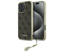 Kryt Guess GUHCP16LGF4GBR Apple iPhone 16 Pro hardcase 4G Charms Collection brown