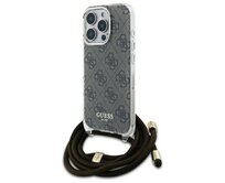 Kryt Guess GUHCP16LHC4SEW Apple iPhone 16 Pro hardcase Crossbody Cord 4G Print brown