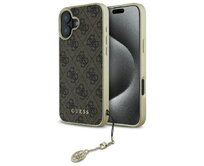 Kryt Guess GUHCP16MGF4GBR Apple iPhone 16 Plus hardcase 4G Charms Collection brown