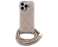 Kryt Guess GUHCP16SHC4SEP Apple iPhone 16 hardcase Crossbody Cord 4G Print pink