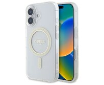 Kryt Guess GUHMP16MHFGERET Apple iPhone 16 Plus hardcase IML Glitter Circle MagSafe transparent