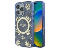 Kryt Guess GUHMP16XH4PYEEB Apple iPhone 16 Pro Max hardcase IML Peony On 4G Background MagSafe blue