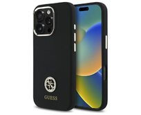 Kryt Guess GUHCP16LM4DGPK Apple iPhone 16 Pro hardcase Silicone Logo Strass 4G black