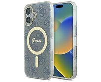 Kryt Guess GUHMP16SH4STB Apple iPhone 16 hardcase IML 4G MagSafe blue