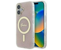 Kryt Guess GUHMP16SH4STP Apple iPhone 16 hardcase IML 4G MagSafe pink