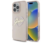 Kryt Guess GUHCP16XHCHGSPP Apple iPhone 16 Pro Max hardcase IML Heart pink