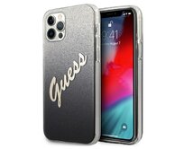 Kryt Guess GUHCP12LPCUGLSBK Apple iPhone 12 Pro Max black hardcase Glitter Gradient Script