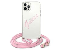 Kryt Guess GUHCP12MCRTVSPI Apple iPhone 12/12 Pro pink hardcase Script Vintage