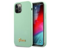 Kryt Guess GUHCP12MLSLMGGN Apple iPhone 12/12 Pro green hardcase Metal Logo Script