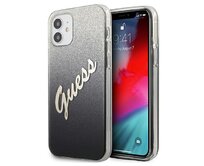 Kryt Guess GUHCP12SPCUGLSBK Apple iPhone 12 mini black hardcase Glitter Gradient Script