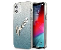 Kryt Guess GUHCP12SPCUGLSBL Apple iPhone 12 mini blue hardcase Glitter Gradient Script