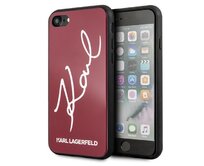 Kryt Karl Lagerfeld KLHCI8DLKSRE Apple iPhone SE 2022/SE 2020/8/7 red hard case Signature Glitter