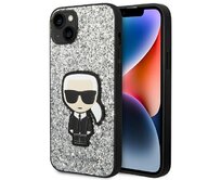 Kryt Karl Lagerfeld KLHCP14SGFKPG Apple iPhone 14 hardcase silver Glitter Flakes Ikonik