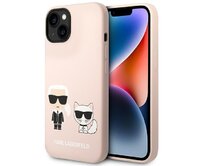 Kryt Karl Lagerfeld KLHMP14MSSKCI Apple iPhone 14 Plus / 15 Plus hardcase light pink Silicone Karl & Choupette Magsafe