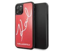 Kryt Karl Lagerfeld KLHCN58DLKSRE iPhone 11 Pro red hard case Signature Glitter