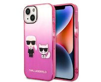 Kryt Karl Lagerfeld KLHCP14MTGKCP Apple iPhone 14 Plus / 15 Plus hardcase pink Gradient Ikonik Karl & Choupette