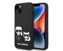 Kryt Karl Lagerfeld KLHMP14MSSKCK Apple iPhone 14 Plus / 15 Plus hardcase black Liquid Silicone Karl & Choupette Magsafe