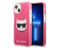 Kryt Karl Lagerfeld KLHCP13MTPECPI Apple iPhone 13 hardcase fuschia Choupette Head