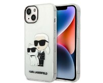 Kryt Karl Lagerfeld KLHCP14MHNKCTGT Apple iPhone 14 Plus / 15 Plus transparent hardcase IML GLIT NFT Karl&Choupette