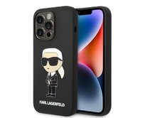 Kryt Karl Lagerfeld KLHMP14LSNIKBCK Apple iPhone 14 Pro hardcase black Silicone NFT Ikonik Magsafe