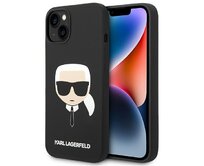 Kryt Karl Lagerfeld KLHMP14MSLKHBK Apple iPhone 14 Plus / 15 Plus hardcase black Silicone Karl`s Head Magsafe