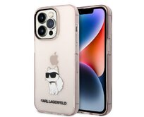 Kryt Karl Lagerfeld KLHCP14LHNCHTCP Apple iPhone 14 Pro pink hardcase Ikonik Choupette