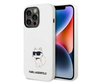 Kryt Karl Lagerfeld KLHCP14LSNCHBCH Apple iPhone 14 Pro hardcase white Silicone Choupette