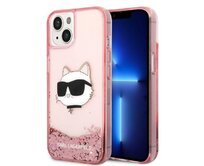 Kryt Karl Lagerfeld KLHCP14MLNCHCP Apple iPhone 14 Plus / 15 Plus pink hardcase Glitter Choupette Head