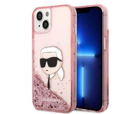 Kryt Karl Lagerfeld KLHCP14MLNKHCP Apple iPhone 14 Plus / 15 Plus pink hardcase Glitter Karl Head