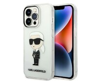 Kryt Karl Lagerfeld KLHCP14XHNIKTCT Apple iPhone 14 Pro Max transparent hardcase Ikonik Karl Lagerfeld