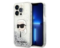 Kryt Karl Lagerfeld KLHCP14XLNKHCH Apple iPhone 14 Pro Max silver hardcase Glitter Karl Head