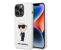 Kryt Karl Lagerfeld KLHCP14XSNIKBCH Apple iPhone 14 Pro Max hardcase white Silicone Ikonik