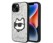 Kryt Karl Lagerfeld KLHCP14MG2CPS Apple iPhone 14 Plus / 15 Plus silver hardcase Glitter Choupette Patch